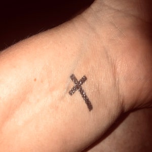 Kleine Kreuz Set Von 4 Temporare Tattoo Kleine Kreuz Etsy