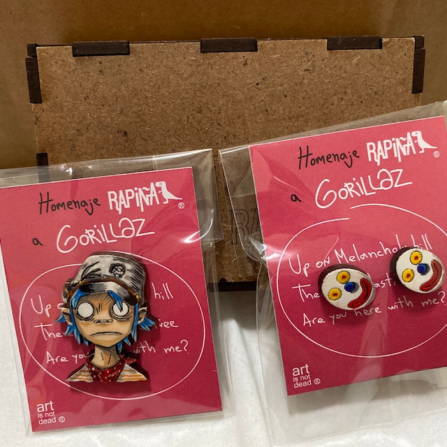 Gorillaz Anime Crâne Pin Pin, Klein, Métal Non Précieux