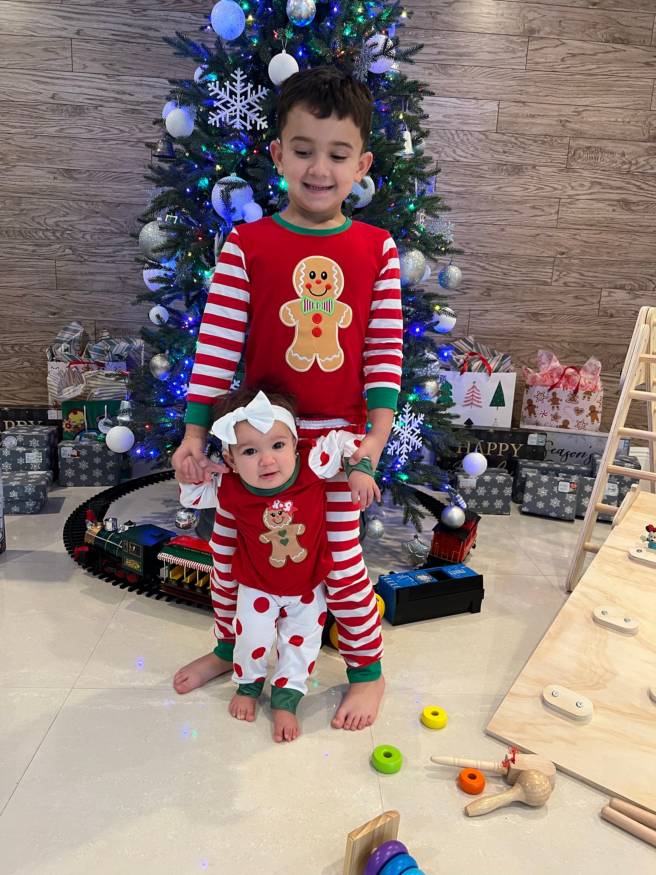 Sibling Christmas Gingerbread Christmas Toddler Pajamas , Boys Christmas Pajamas. Toddler Christmas, Girls PajamaToddler Christmas Pajamas ,