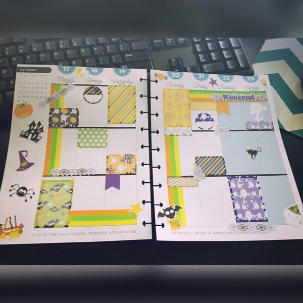 Spooky Halloween Weekly Planner Stickers Set, for Use With Erin Condren ...