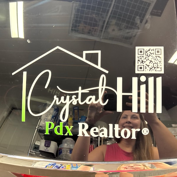 Realtor Decal Sign Custom Realtor Decal for Car Window – Real Estate Marketing Vinyl Decal ...