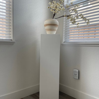 42x14x14 White Display Pedestal Stand Riser – Wedding Party Column Pillar