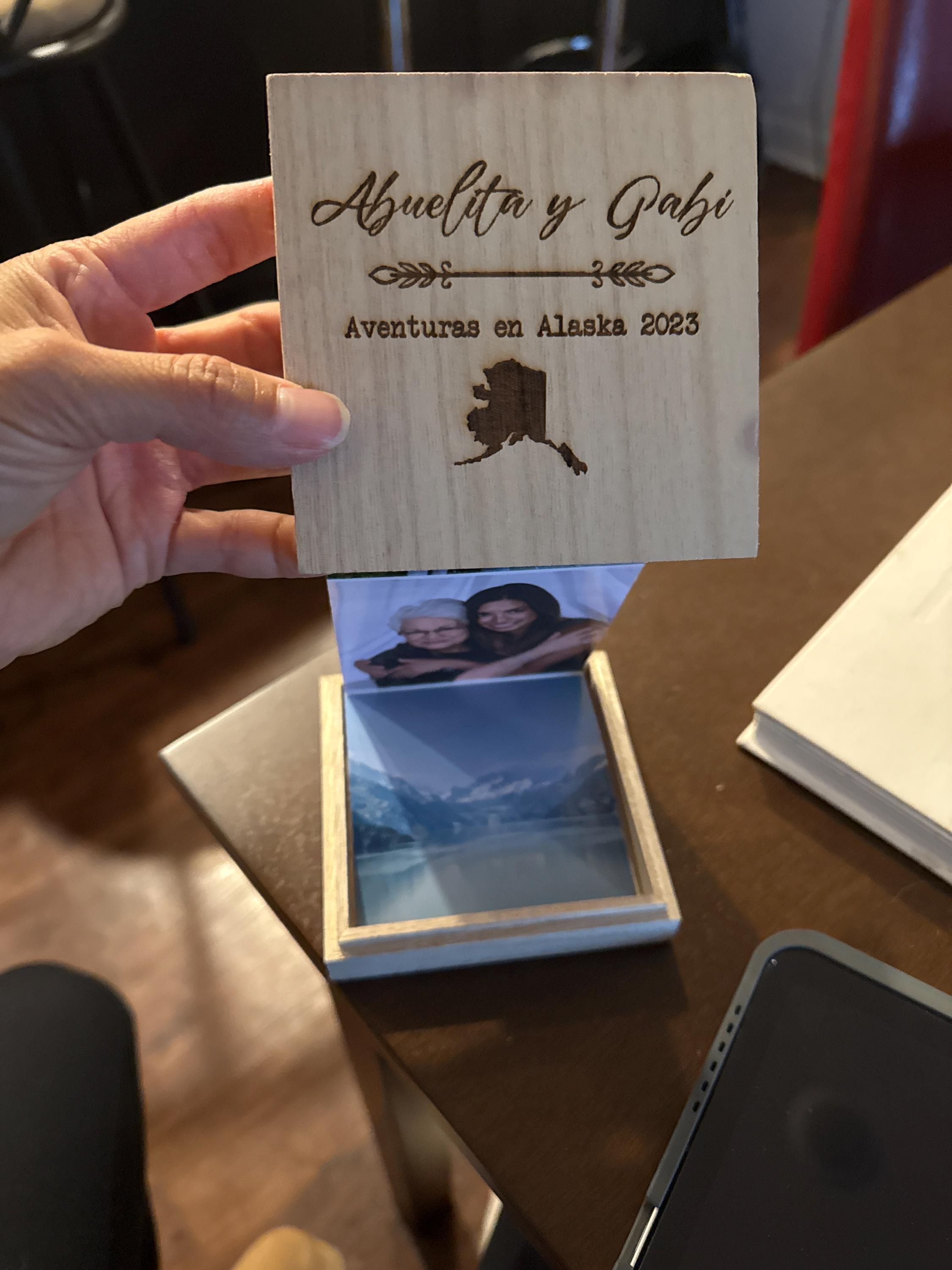 Pull Out Photo Box | Unique Photo Album | Image Box | Photo Album Alternative | Memory Trinket Wooden Box | Gifts for Couples