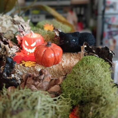 Mini Hay Bale, Miniature Straw Bale, Fall Miniatures,mini Halloween ...