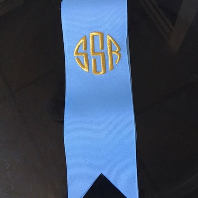 Custom Monogrammed Bouquet Ribbon 3 Wide Grosgrain, Bridal Bouquet ...