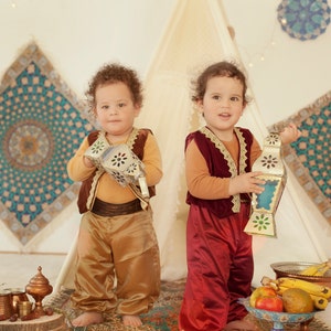 Hobbit child costume 3T Gnome Elf outfit Cloak Pants Haversack Lotrs cosplay Italian Baby Fashion Toddler children medieval luxury dress