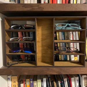 Scatola Porta Occhiali Da Sole Con 10 Griglie – Organizer In MDF Per Cassetto, Espositore Per Occhiali Da Vista, Donna Uomo