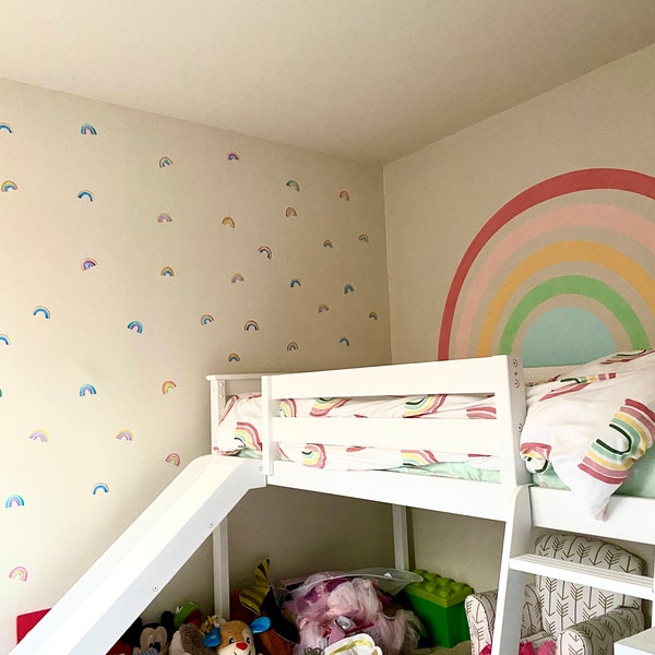 Mural Colorful Rainbow Wall Sticker, Plastic-free Wall Sticker - Etsy