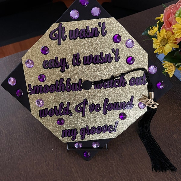 Custom Graduation Cap Decal: DIY Vinyl Lettering - Etsy