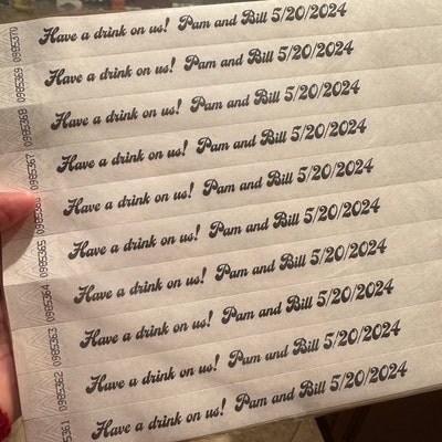 Custom Party Wristbands for Events 100 Pack - Etsy
