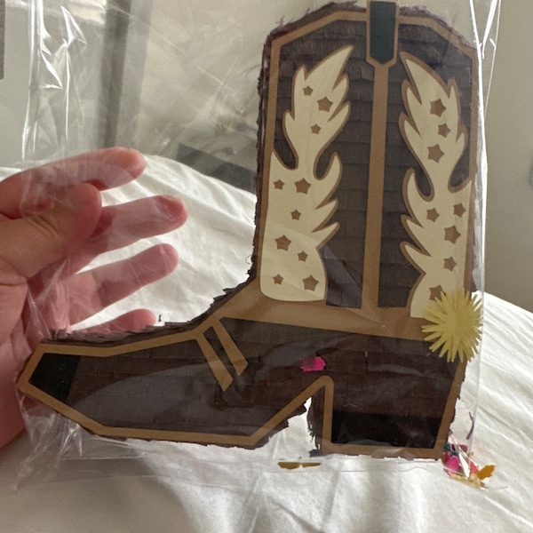 Cowboy Boot Mini Piñata: First Rodeo Birthday Party Favor (1) - Etsy