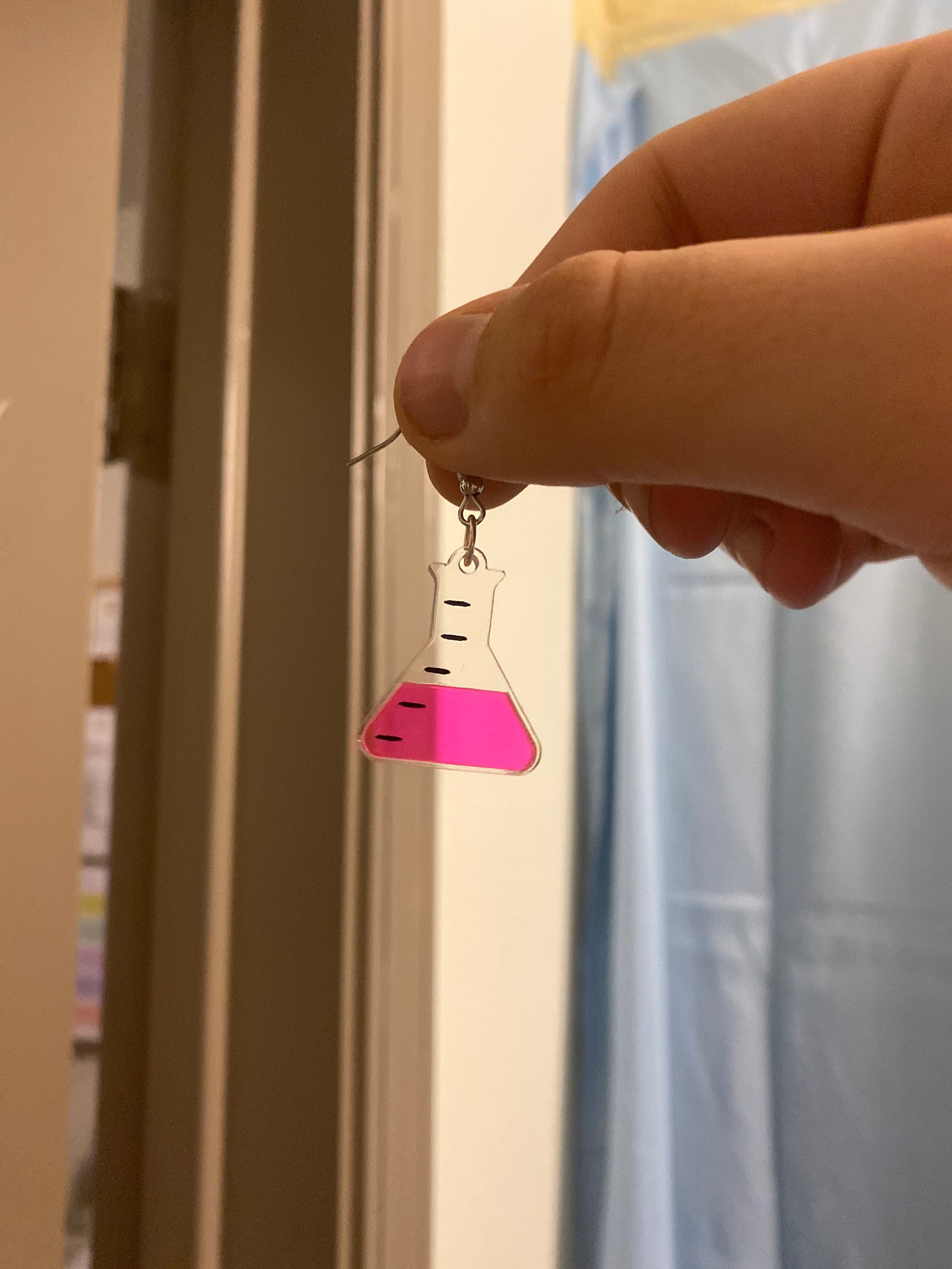 Erlenmeyer Flask Acrylic Earrings