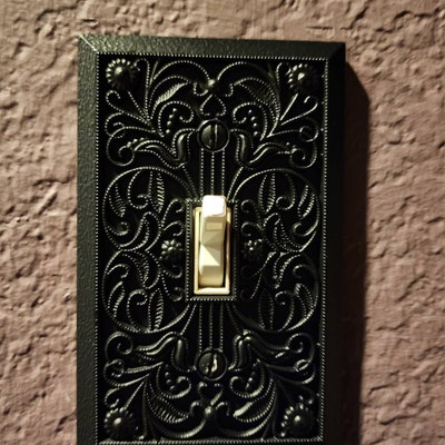 Gold Filigree, Ribbon Light Switch Cover, Outlet, Home Decor