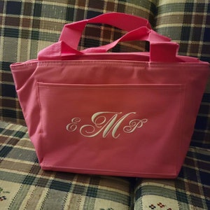 Monogrammed Insulated Lunch Tote Insulated Can Cooler Personalized ...