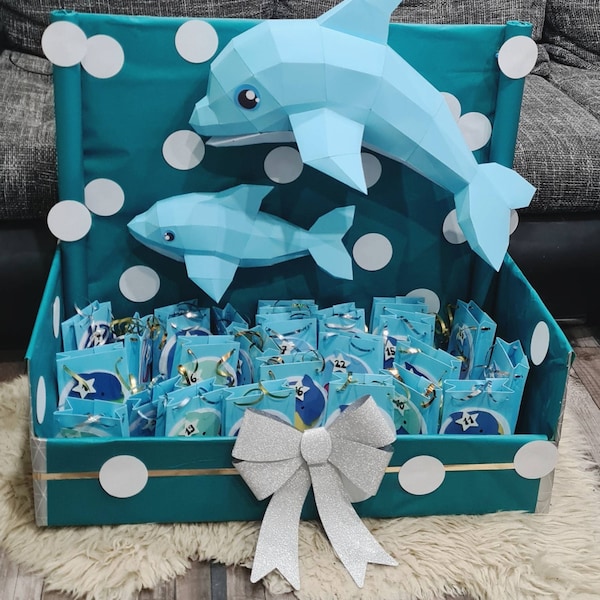 Cute Elephant in Cup 3d Paper Craft SVG and PDF, Low Poly Paper Craft ...