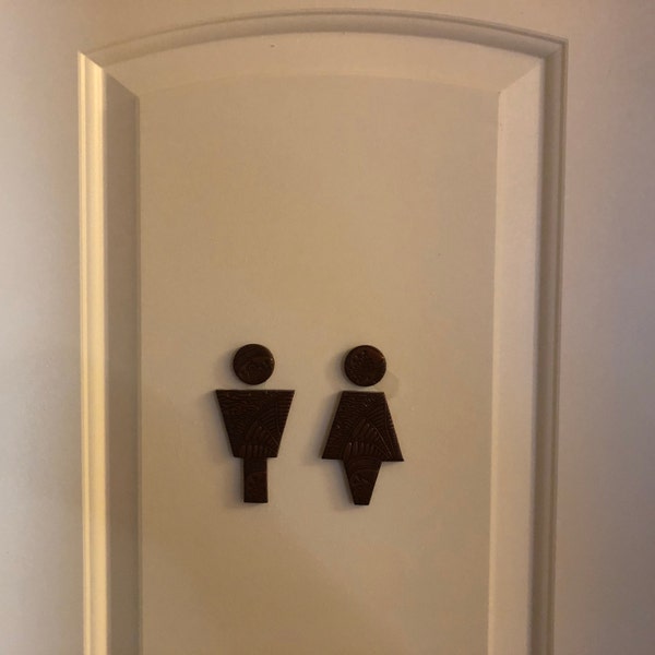 Gold Restroom Sign, Male Female Bathroom Signs for Gold Home Decor ...