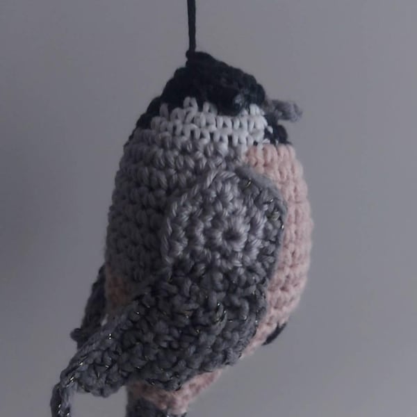 Chickadee Bird Crochet Pattern, Christmas Amigurumi Tutorial, Black ...