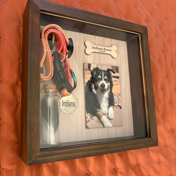 Pet Memorial Shadowbox, Dog Condolence Gifts, Pet Loss Sympathy Gifts ...