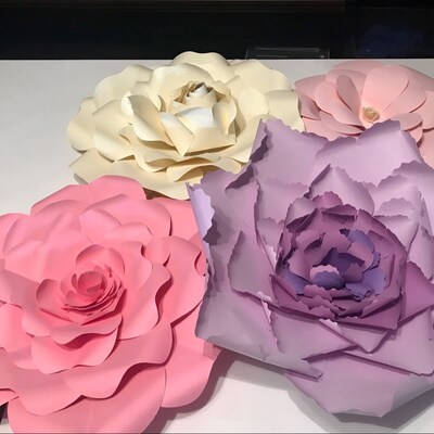 Set of 5 Giant Flower Templates, Printable PDF Flower Templates, SVG ...