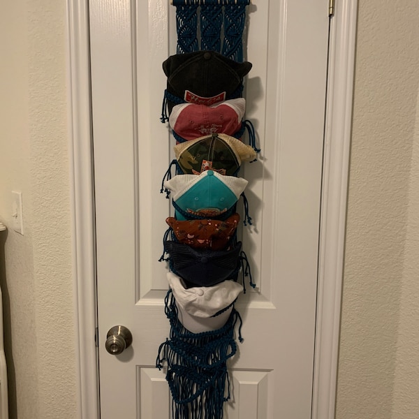 Baseball Hat Rack, Macrame Hat Hanger, Gift for Him, Hat Rack Macrame ...