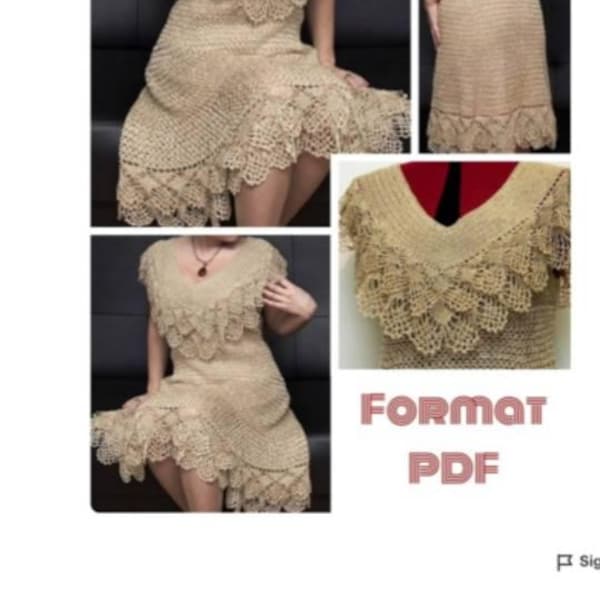 Crochet Lace Dress Pattern International Diagrams and Diagrams With ...
