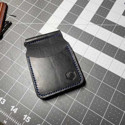 Vegetable Tanned Leather Card Holder Front Pocket Wallet - Etsy