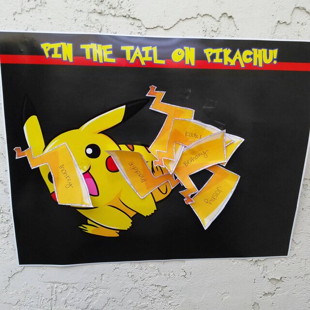 Pokemon Pin The Tail on Pikachu Activity Chalkboard Pokemon | Etsy