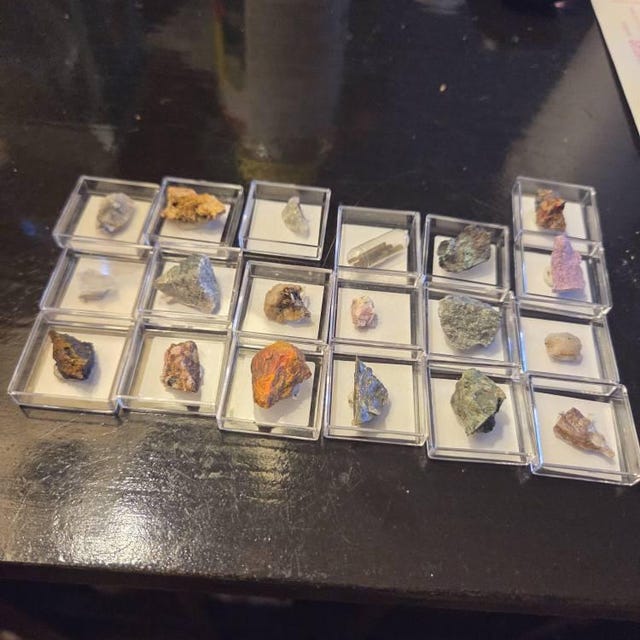 20-piece Mixed Mineral Specimen Set – Bulk Crystal Collection in