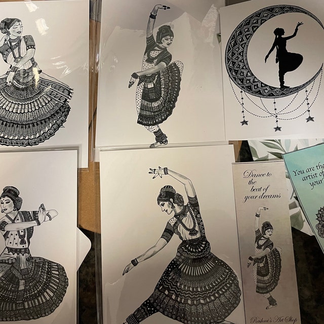 Bharatanatyam Trio - Set of 3 Art Prints. - Etsy