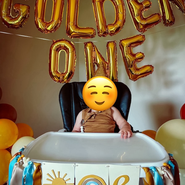 Sun High Chair Banner, Sun Rainbow Banner Boy, Baby Boy 1st Garland ...