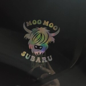 Moo Moo Subaru Decal - Etsy