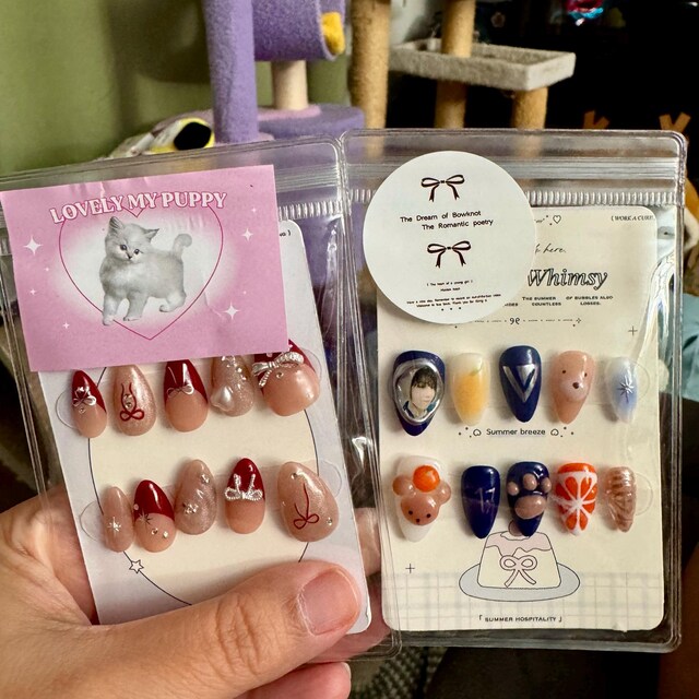 Seventeen Press on Nails: K-pop Concert Inspired, Handmade - Etsy