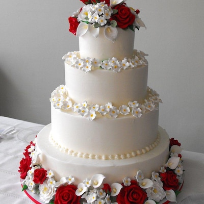 Faux Wedding Cake, 3 Tier Wedding Cake, Fake Wedding Cake, Display Cake ...