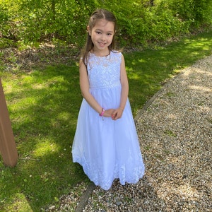 Two Layers Ruffles Junior Bridesmaid Dresses Blue