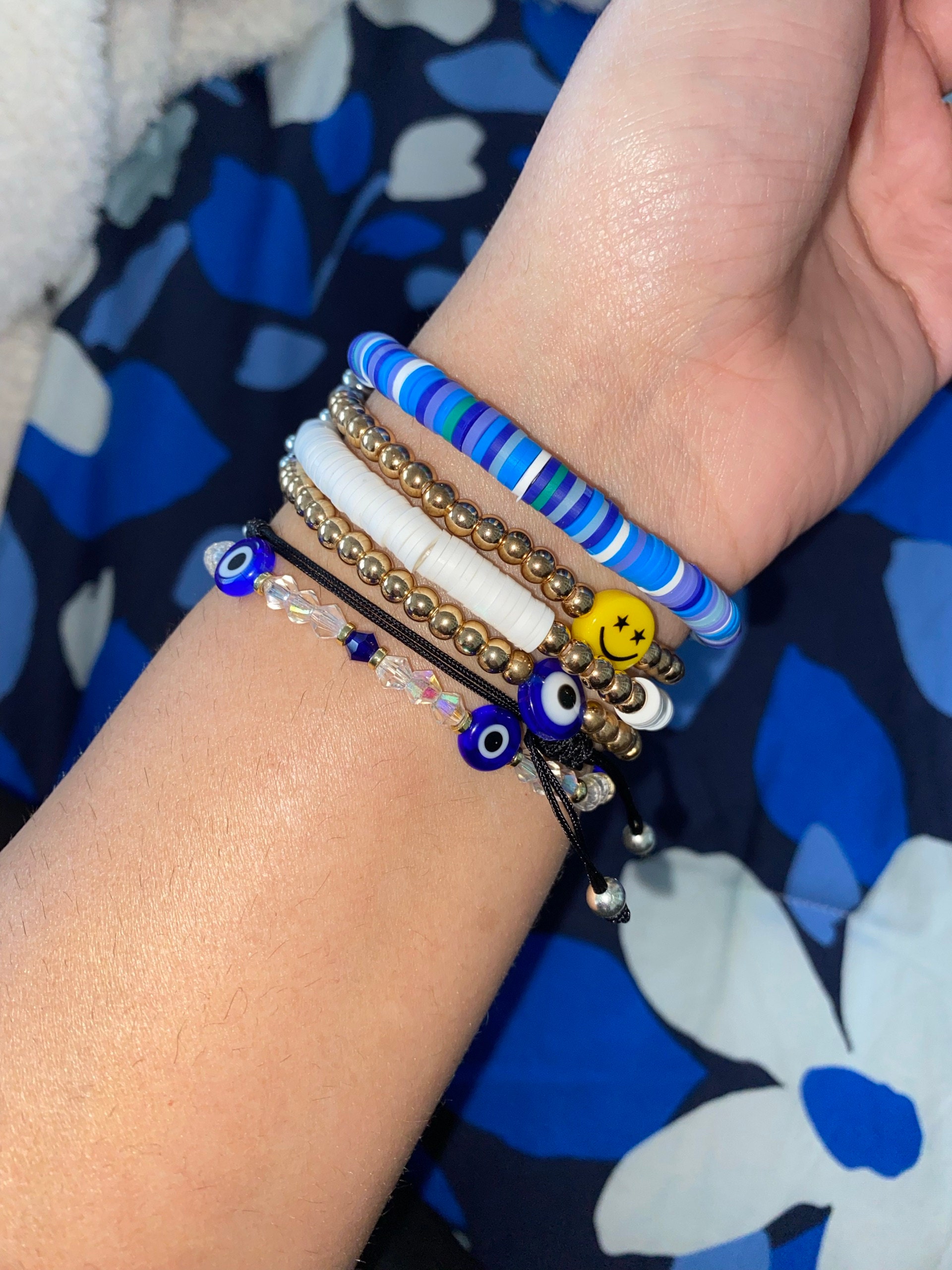 Beads Bracelet Apple Watch Band 38mm 40mm 41mm for Girl Women, Summer Beach Surfer Clay Band for Iwatch SE & Series 8 7 6 5 4 3 2 1