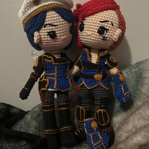 ぬいぐるみ caitlyn Arcane Caitlyn Vi Jinx Plush Vi Plushie Cosplay Cartoon Soft