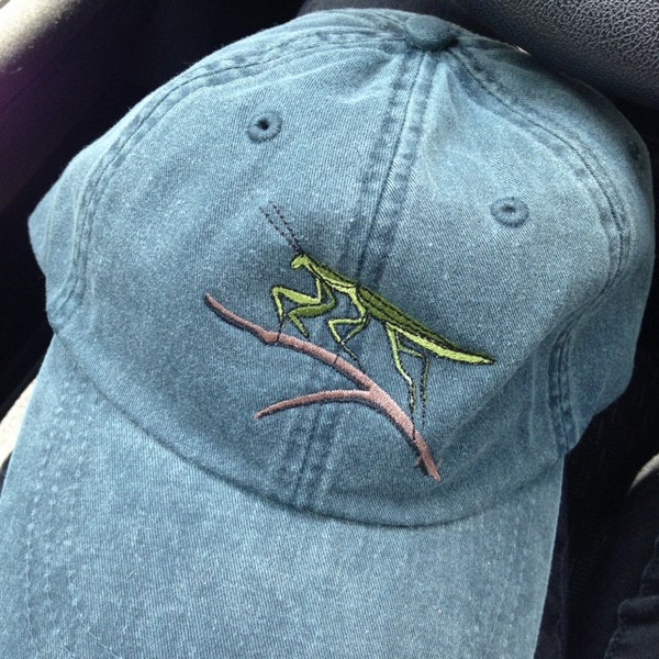 Praying Mantis Insect Hat - One Embroidered Women Men Wildlife Cap ...
