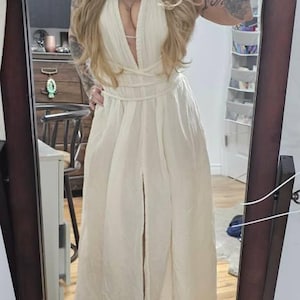 Greek Goddess Dress • Simple Wedding Dress • Bridal Minimalist Dress • Handmade Braided Belted Beach Wedding Dress • Off White Boho Dress