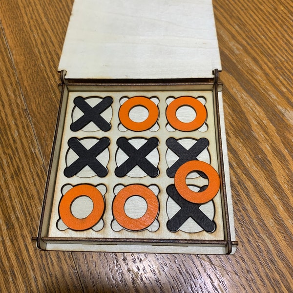 Laser Cut Tic Tac Toe Wooden Game Svg Files, Vector Files for Wood ...