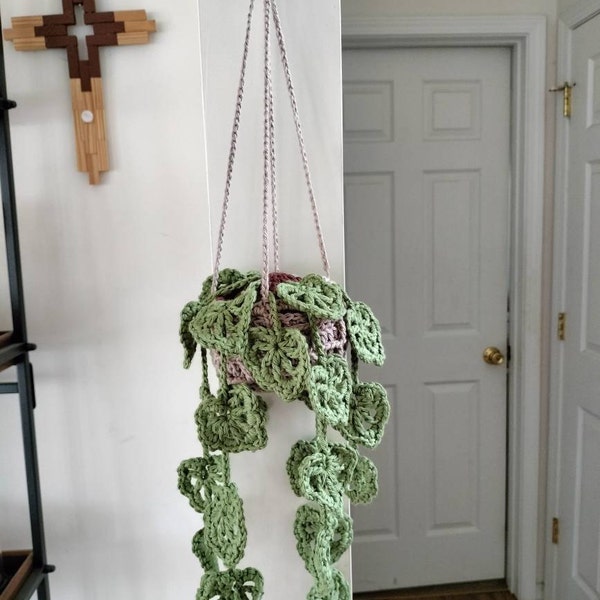 Drooping Leave Crochet Pattern, Hanging Plant Crochet Pattern, Crochet ...