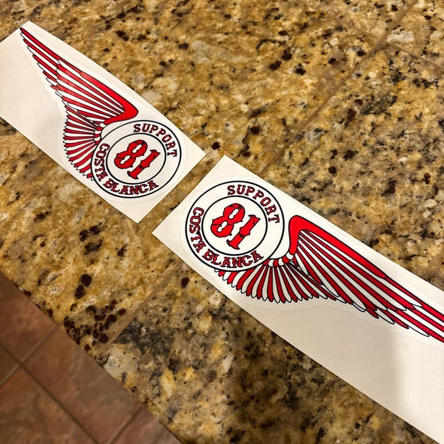 Hells Angels Support 81 Sticker Wings 2x (21cm) - Etsy