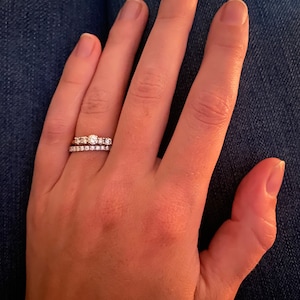 Whisper Thin Moissanite Wedding Band Dainty 1.2mm Micro Pave - Etsy