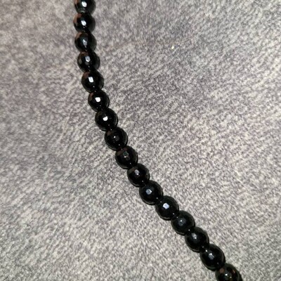 AAA Grade Natural Black Onyx Beads Faceted 2mm 4mm 6mm 8mm 10mm 12mm ...