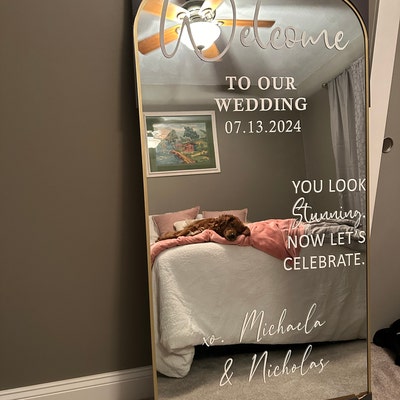 Welcome to Our Wedding Mirror Decal Soon to Be Mr & Mrs Custom Mirror ...