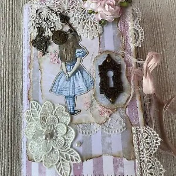 Alice in Wonderland, Junk Journal Kit, Shabby Chic, Pastel, My Porch ...