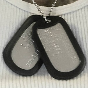 Medaglietta Militare Personalizzata Con Catena – Alluminio Blu – Esercito