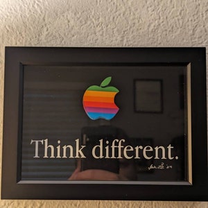 【poco】APPLE 90s USA製 Think different Bonhams : PICASSO APPLE ADVERTISING BANNER. APPLE COMPUTER