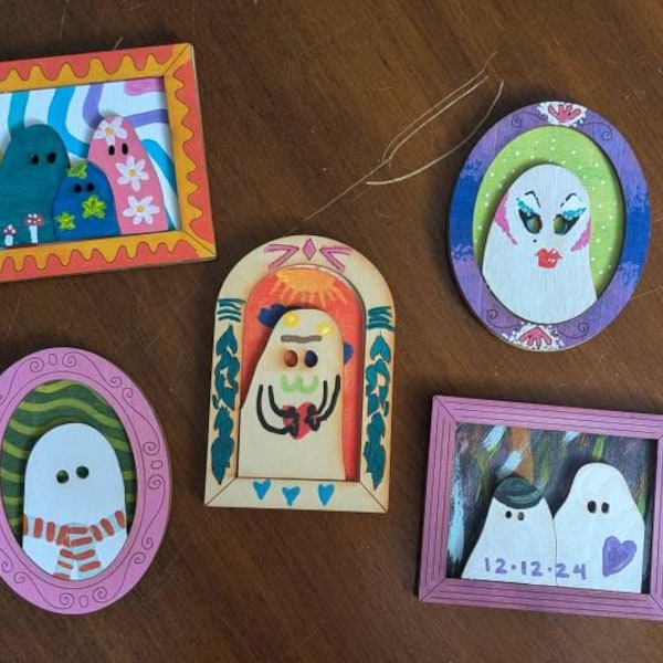 Ghost Frames Decorating Craft - Paint and Brushes Included - Set of 5 ...