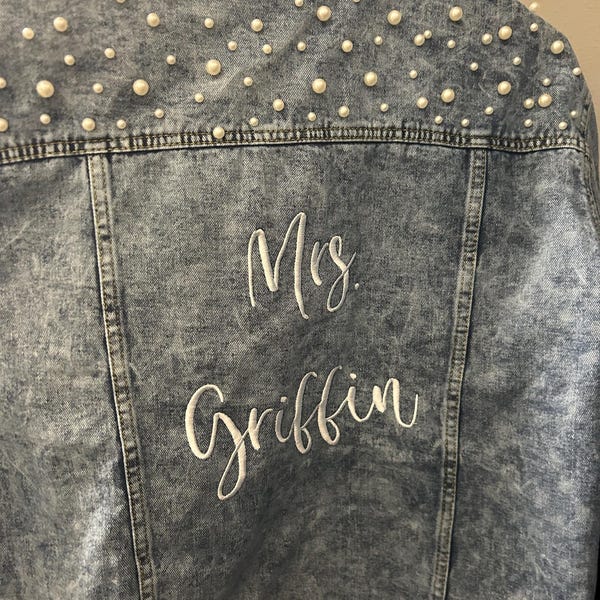 Embroidered Bride Denim Jacket, Bride Jean Jacket, Future Mrs Jacket ...
