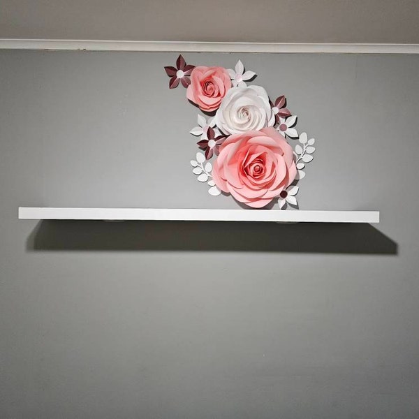 PDF A4 Large Rose Paper Flower Template 36 . Printable Template. Pdf ...